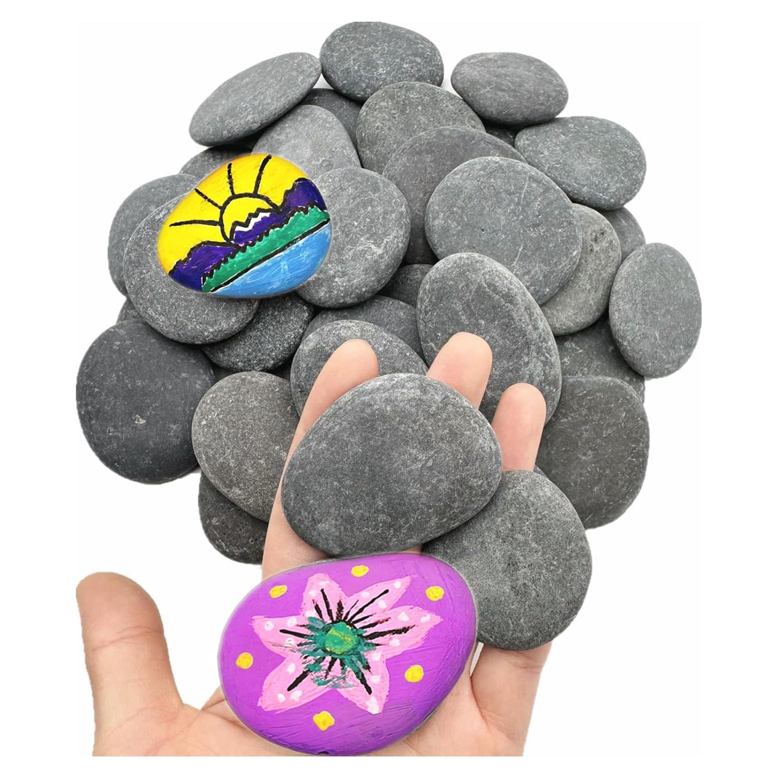 100 Rocas Naturales para Pintar Lifetop 3.81-5.58 cm