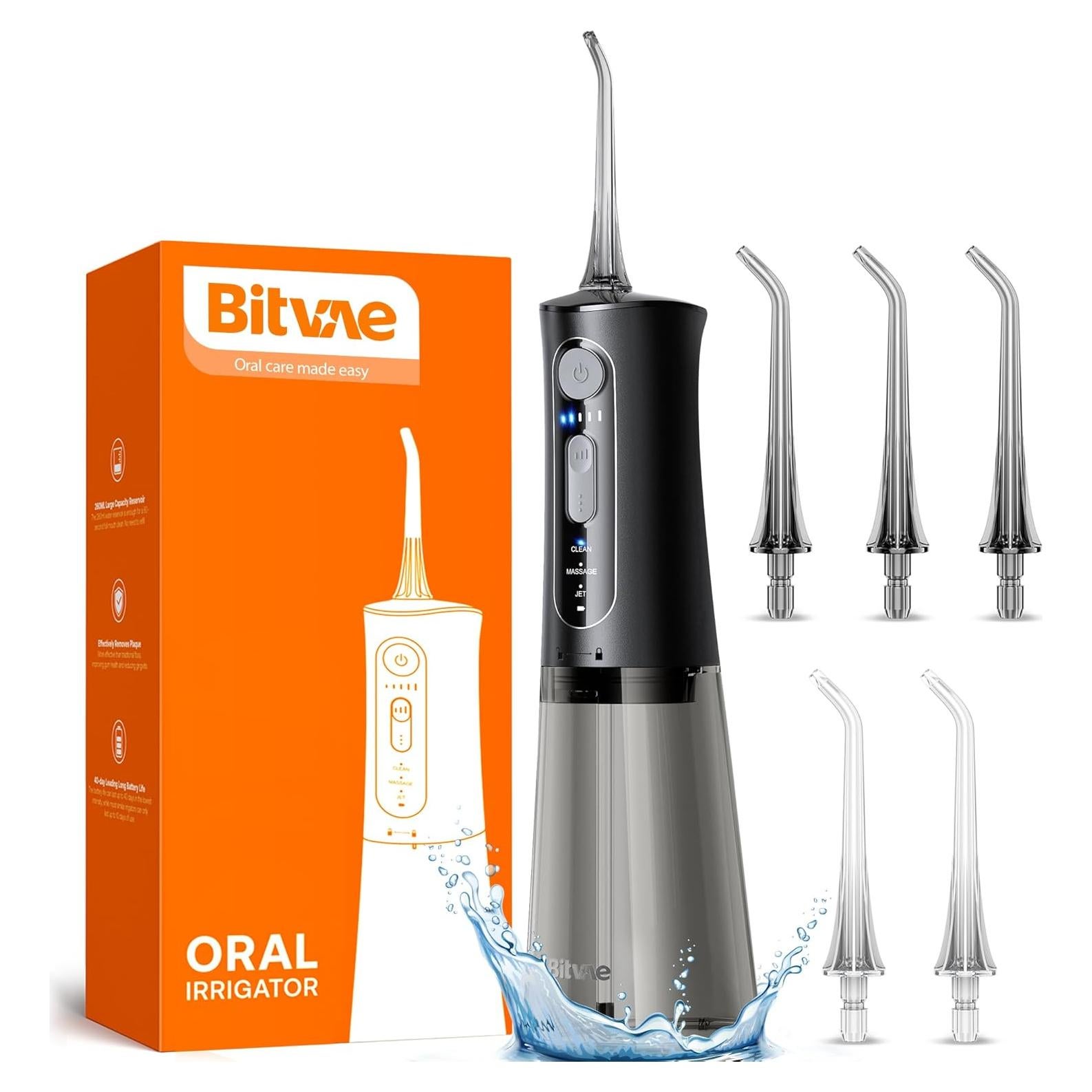 Limpiador Dental Bitvae C2 Inalámbrico 3 Modos IPX7 - Negro