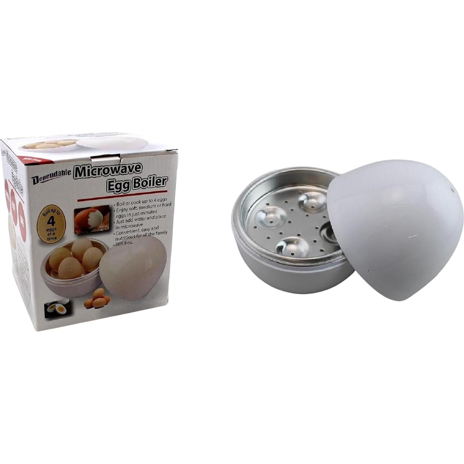 Cocedor de Huevos Microondas Dependable 4 Huevos Blanco