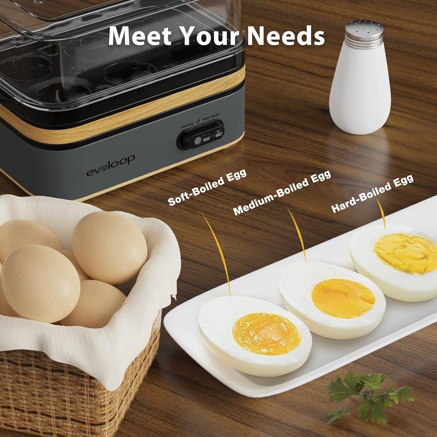 Cocedor de Huevos Evoloop 6 Huevos Multifuncional Automático