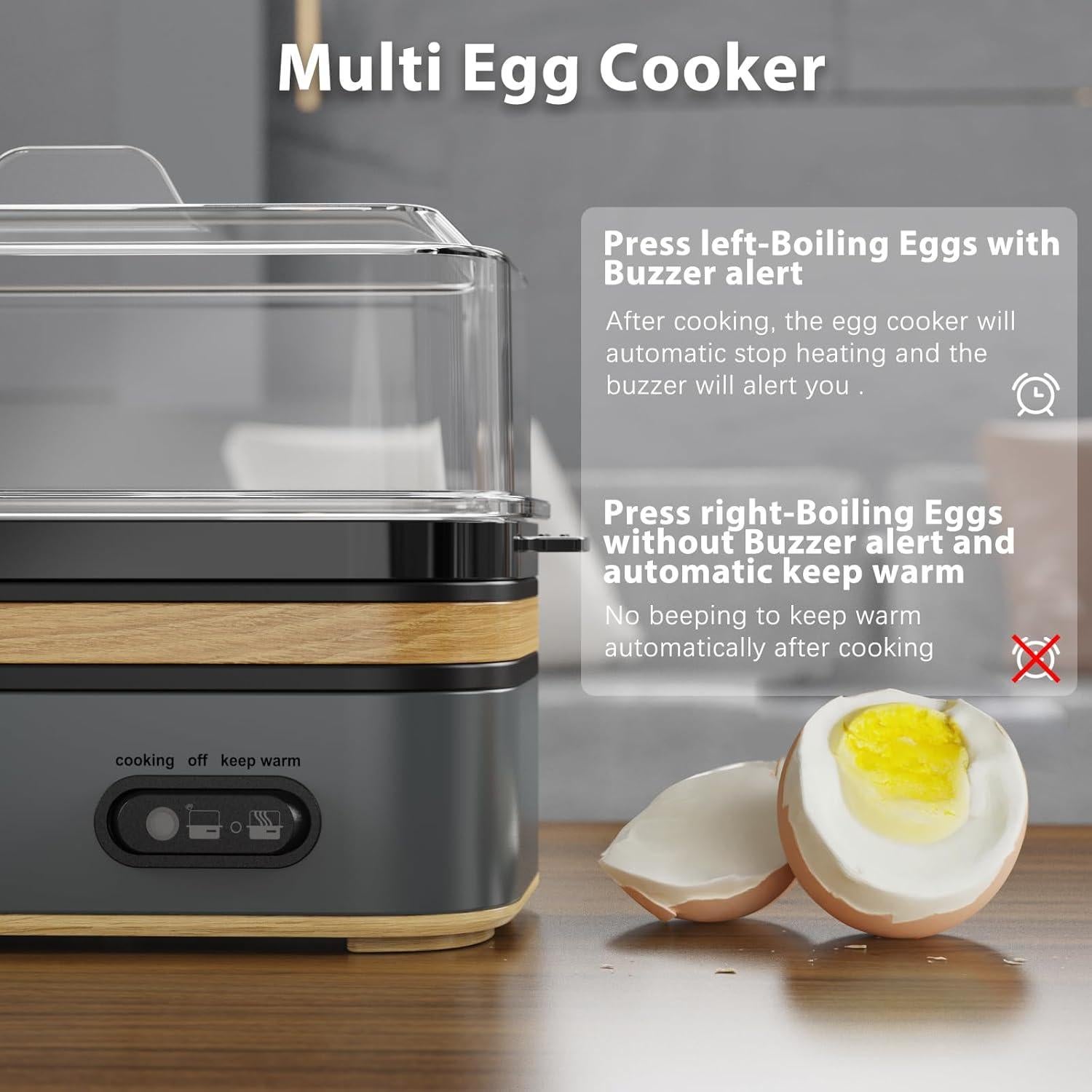 Cocedor de Huevos Evoloop 6 Huevos Multifuncional Automático