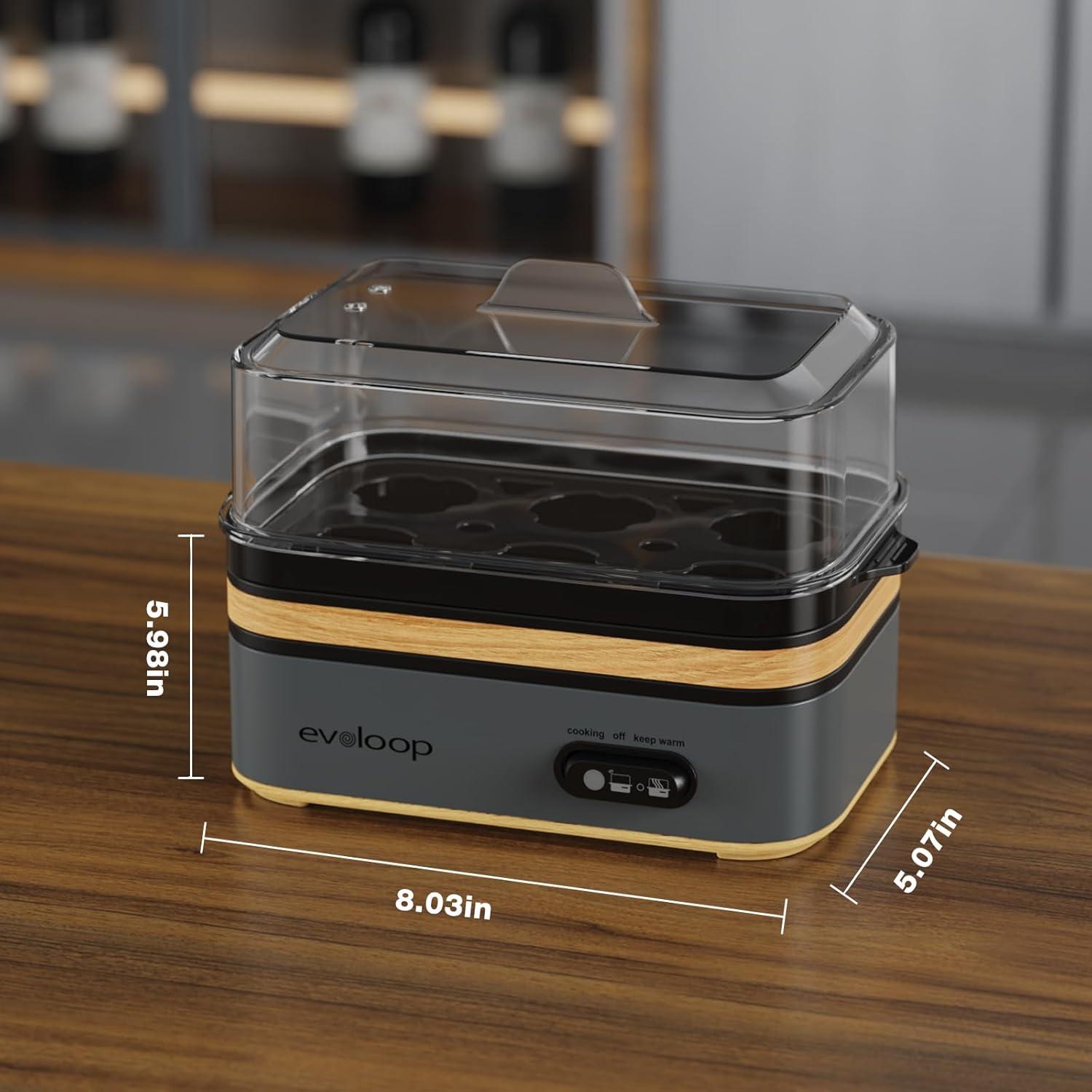 Cocedor de Huevos Evoloop 6 Huevos Multifuncional Automático