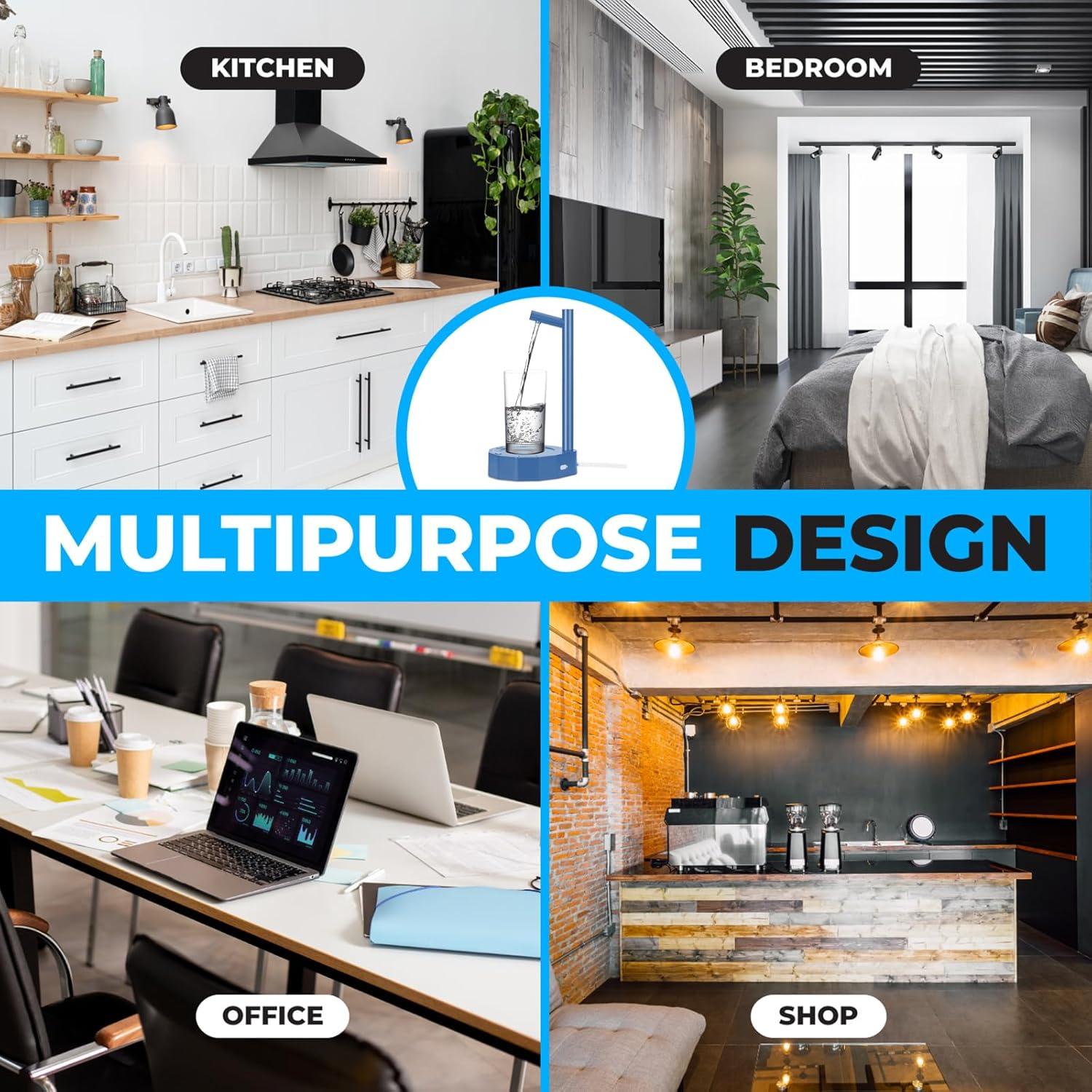 Dispensador de Agua Molufeibe 5 Galones Automático Azul