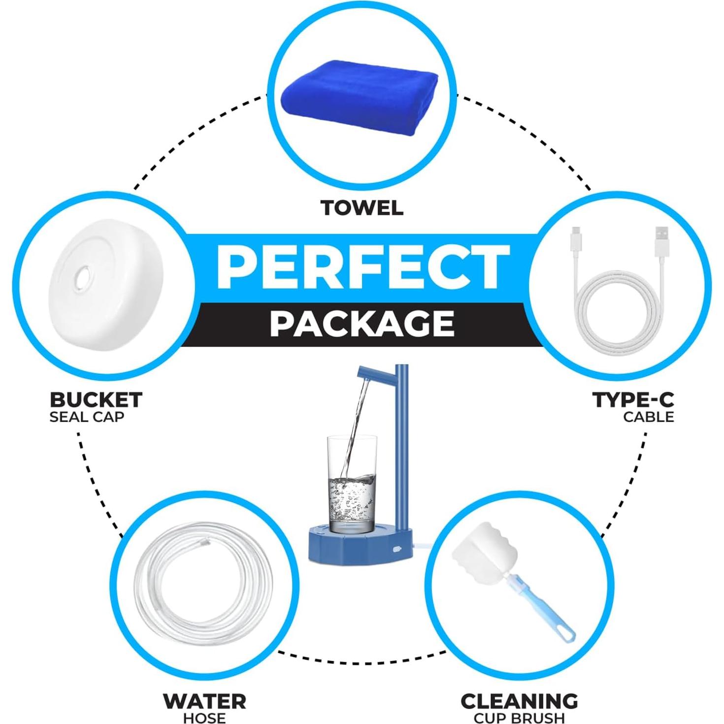 Dispensador de Agua Molufeibe 5 Galones Automático Azul