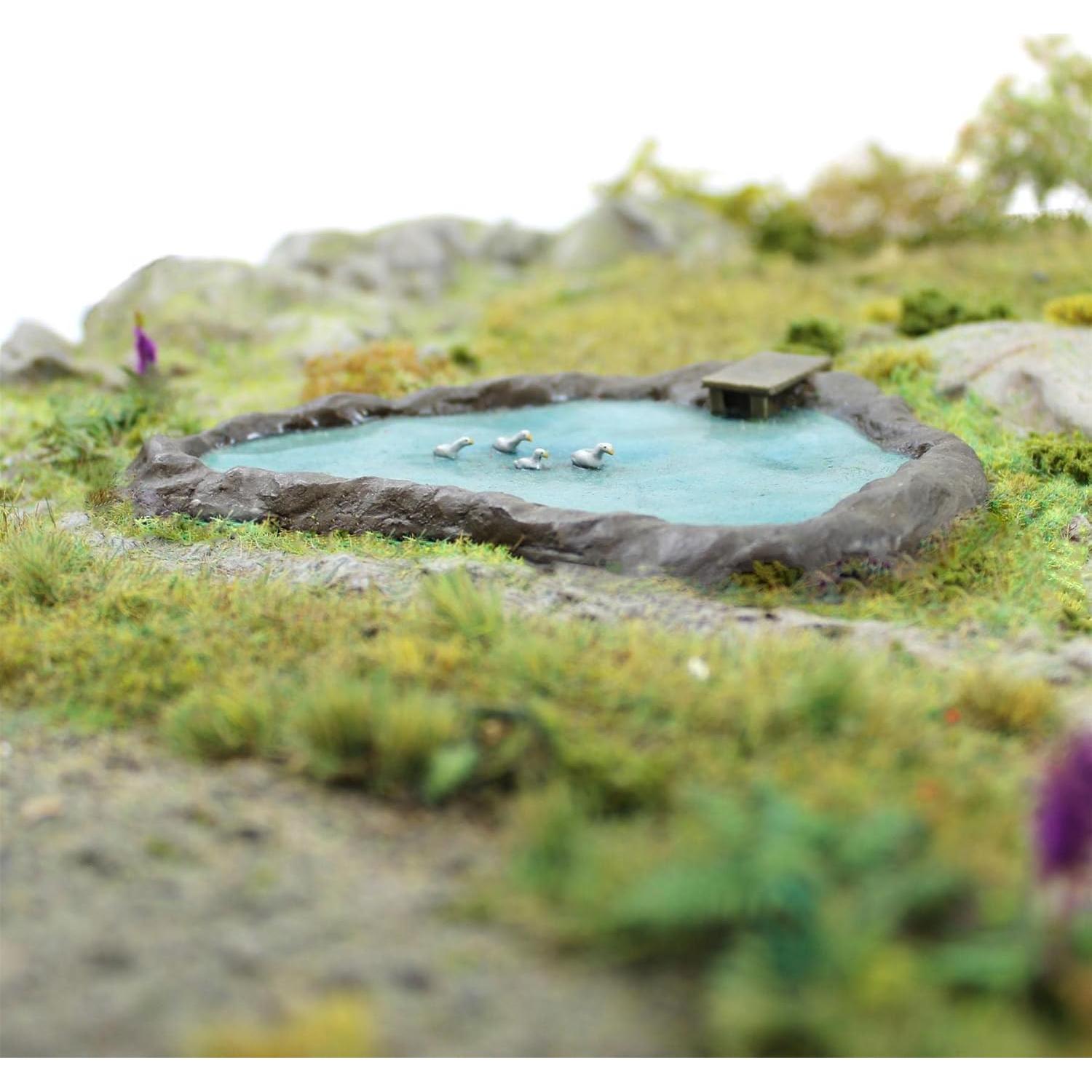 Estanque de Patos WWS Sin Pintar para Diorama OO/HO