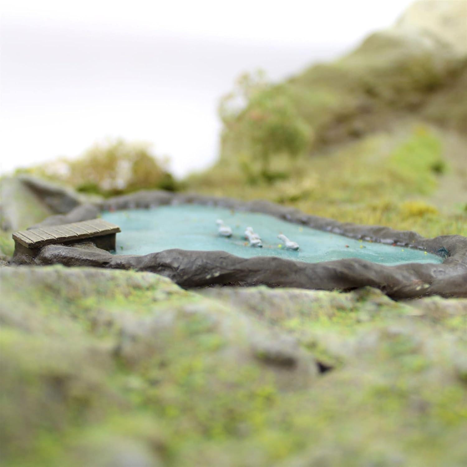 Estanque de Patos WWS Sin Pintar para Diorama OO/HO