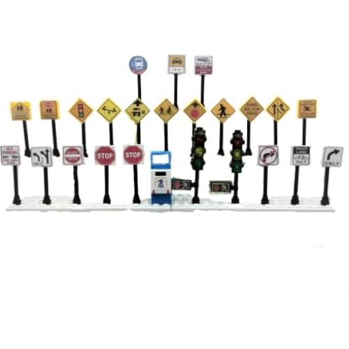 Conjunto 36 Señales de Tráfico Juguetes Miniatura 1:64