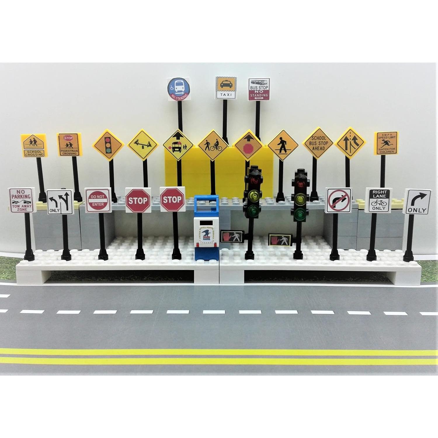 Conjunto 36 Señales de Tráfico Juguetes Miniatura 1:64