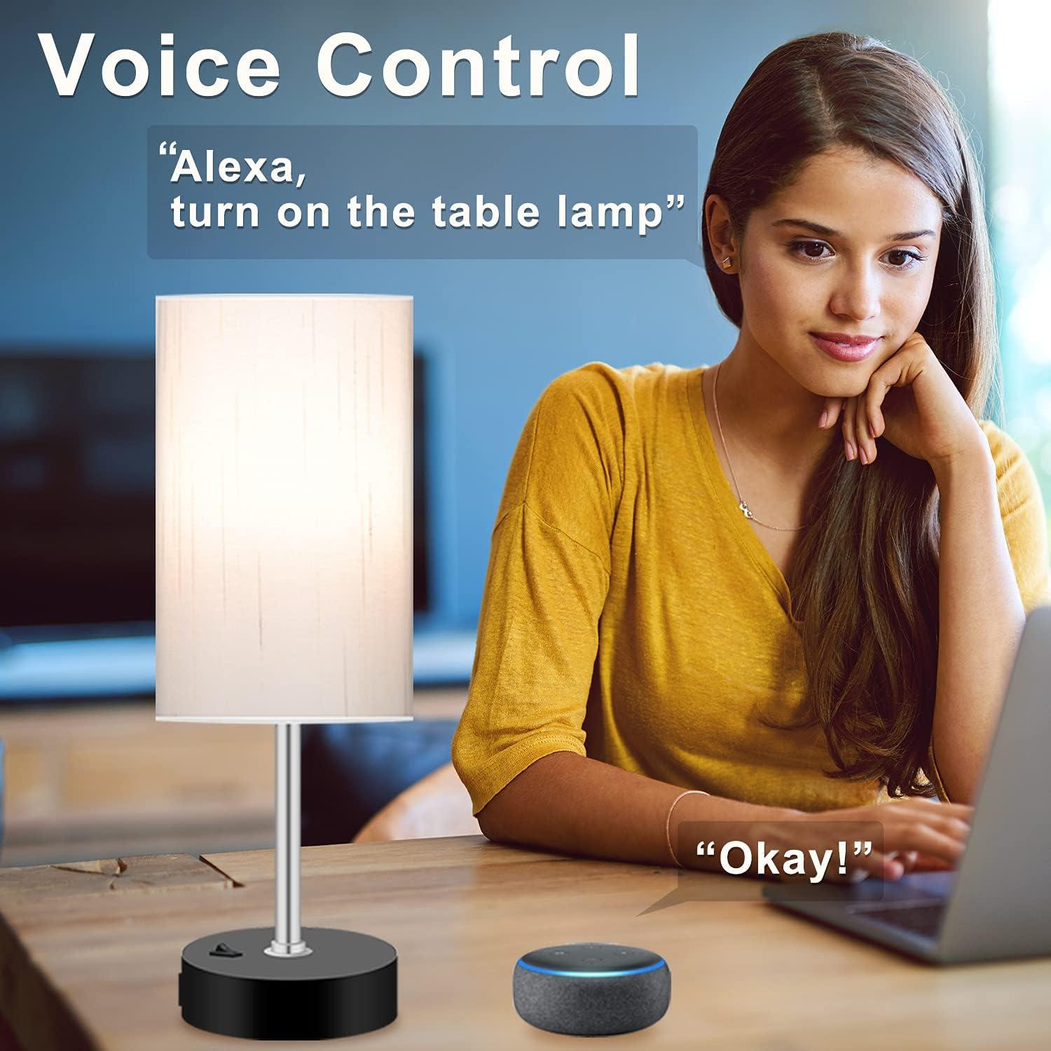 Lámpara de mesa Peteme LED RGB inteligente con USB