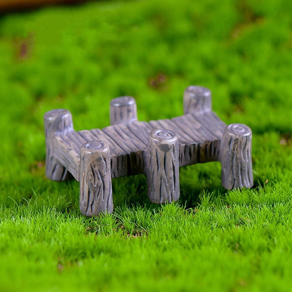 MAOMIA 6 Figuras de Puente Arco Jardín Miniatura Resina