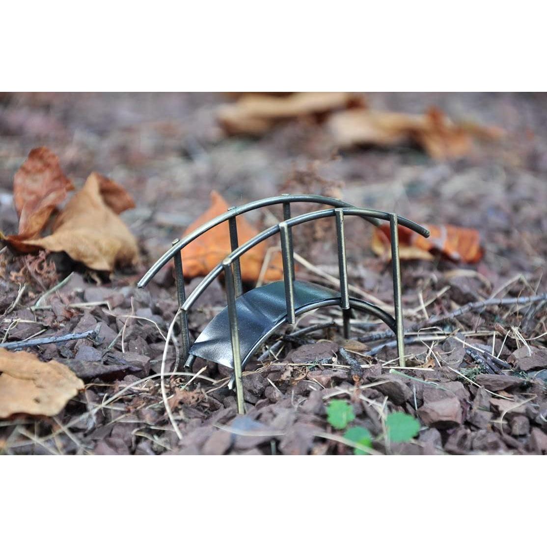 Puente Miniatura de Jardín de Hadas G & F 10,16x3,18 cm Rústico