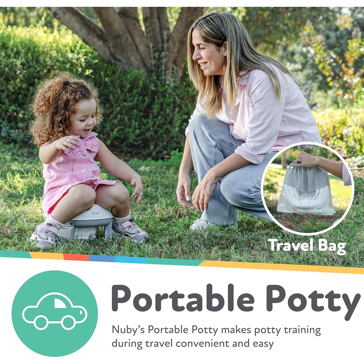 Asiento de inodoro portátil Nuby 76512 - Para niños 18 meses