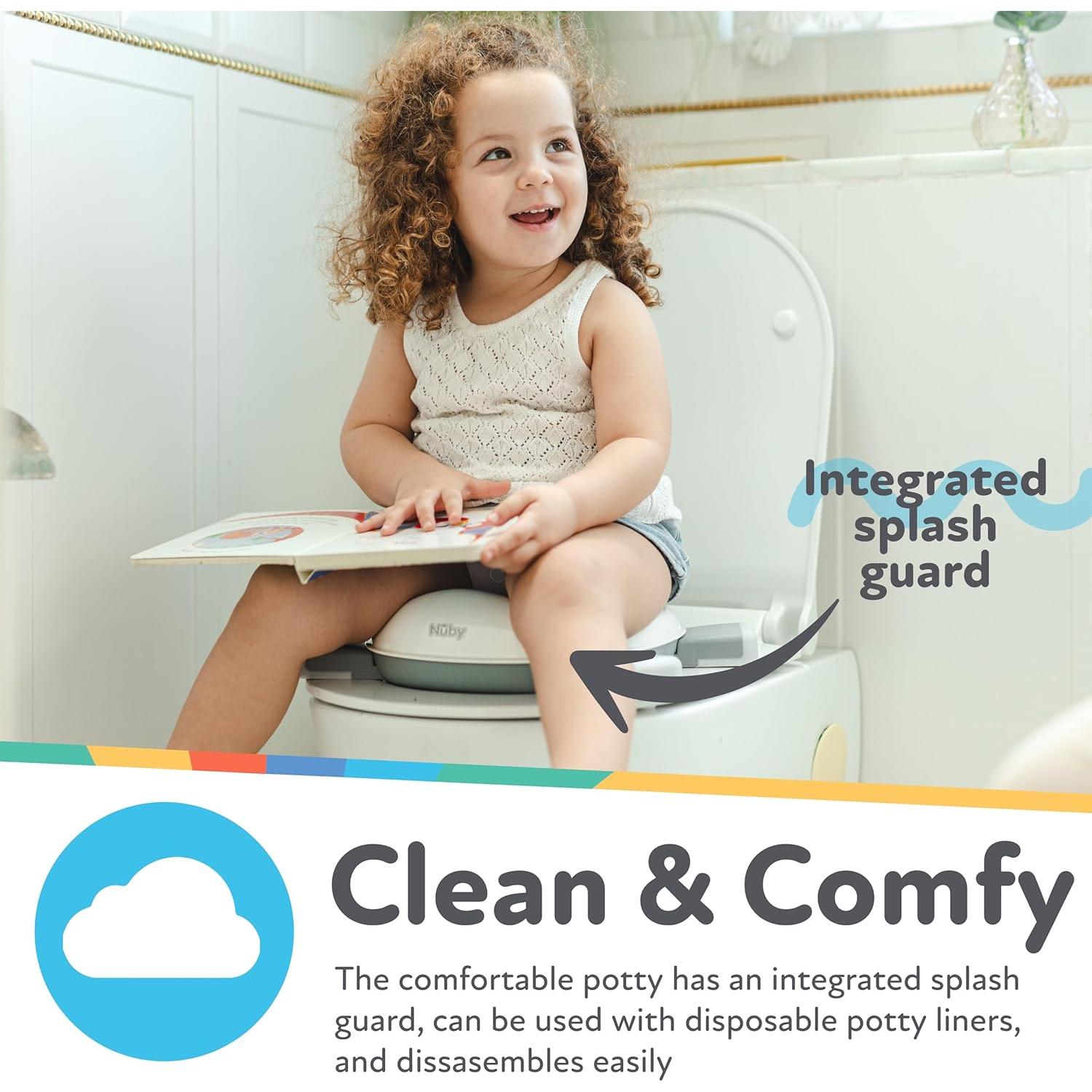 Asiento de inodoro portátil Nuby 76512 - Para niños 18 meses
