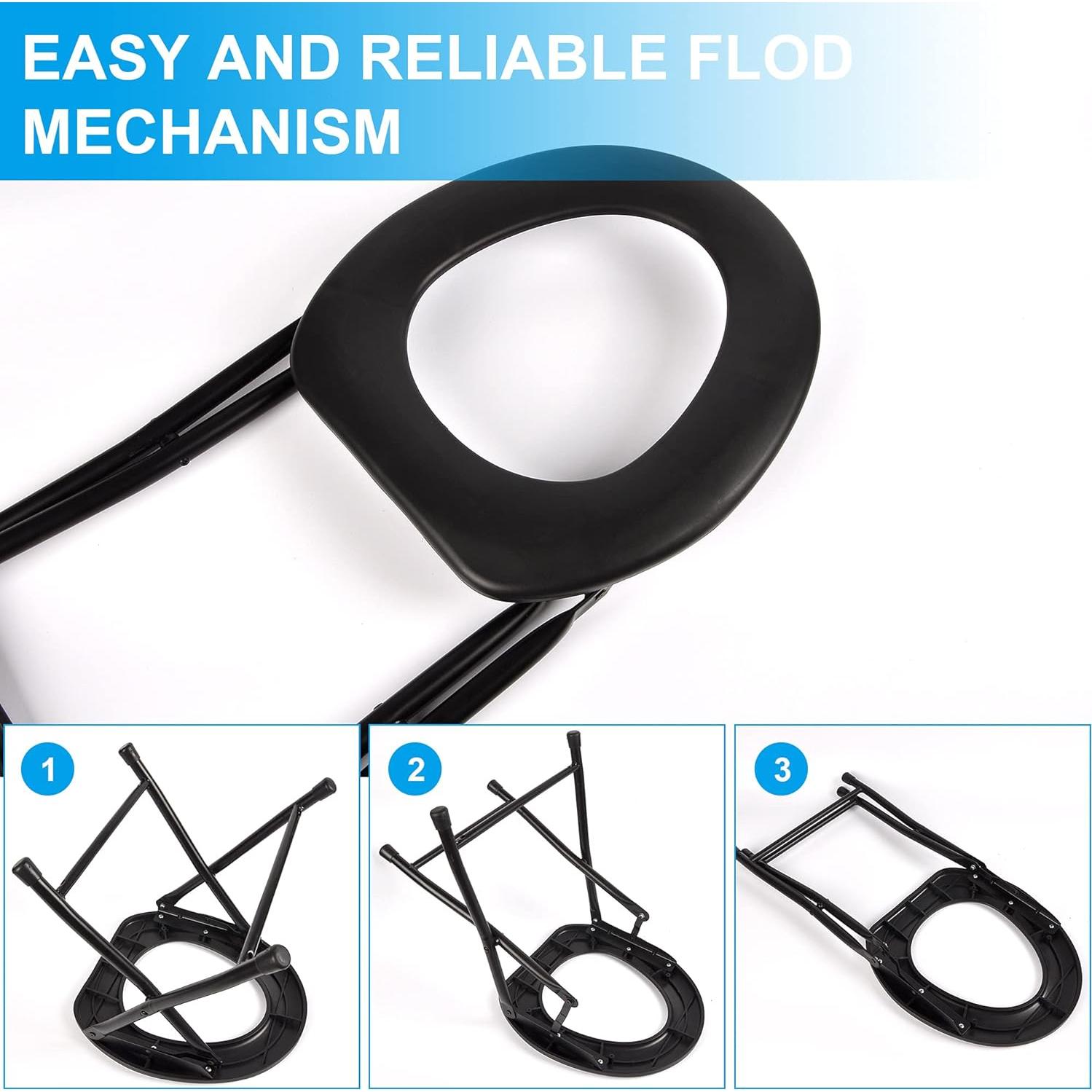 Inodoro Portátil HXSEMAYIG Plegable Acero Inoxidable 113kg