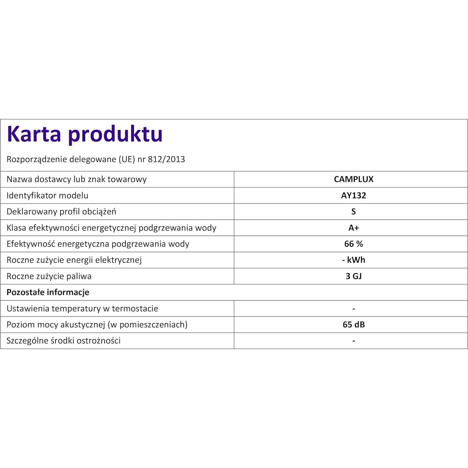 Calentador de Agua Sin Tanque Camplux AY132 5L Exterior