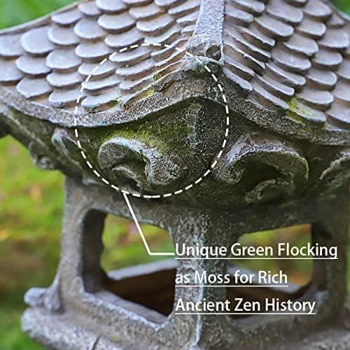 Estatua de Jardín Pagoda Zen Solar Aloak 35 cm Decorativa