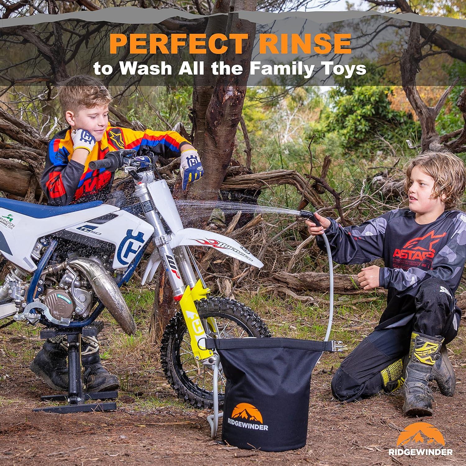 Ducha Portátil Ridgewinder 10L Batería Recargable Camping