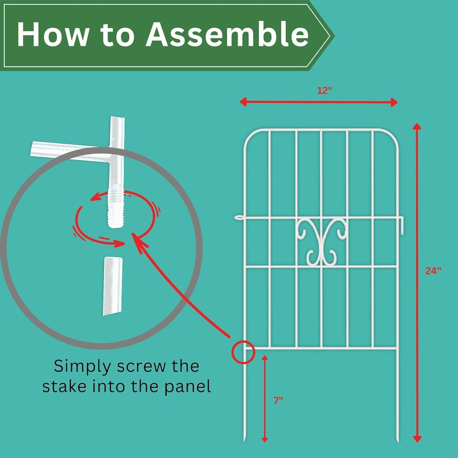Cerca de Jardín ShopLaLa 10 Paneles Metal Blanca 3,05 m