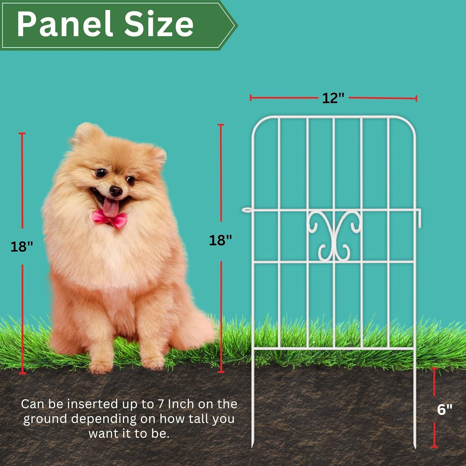 Cerca de Jardín ShopLaLa 10 Paneles Metal Blanca 3,05 m