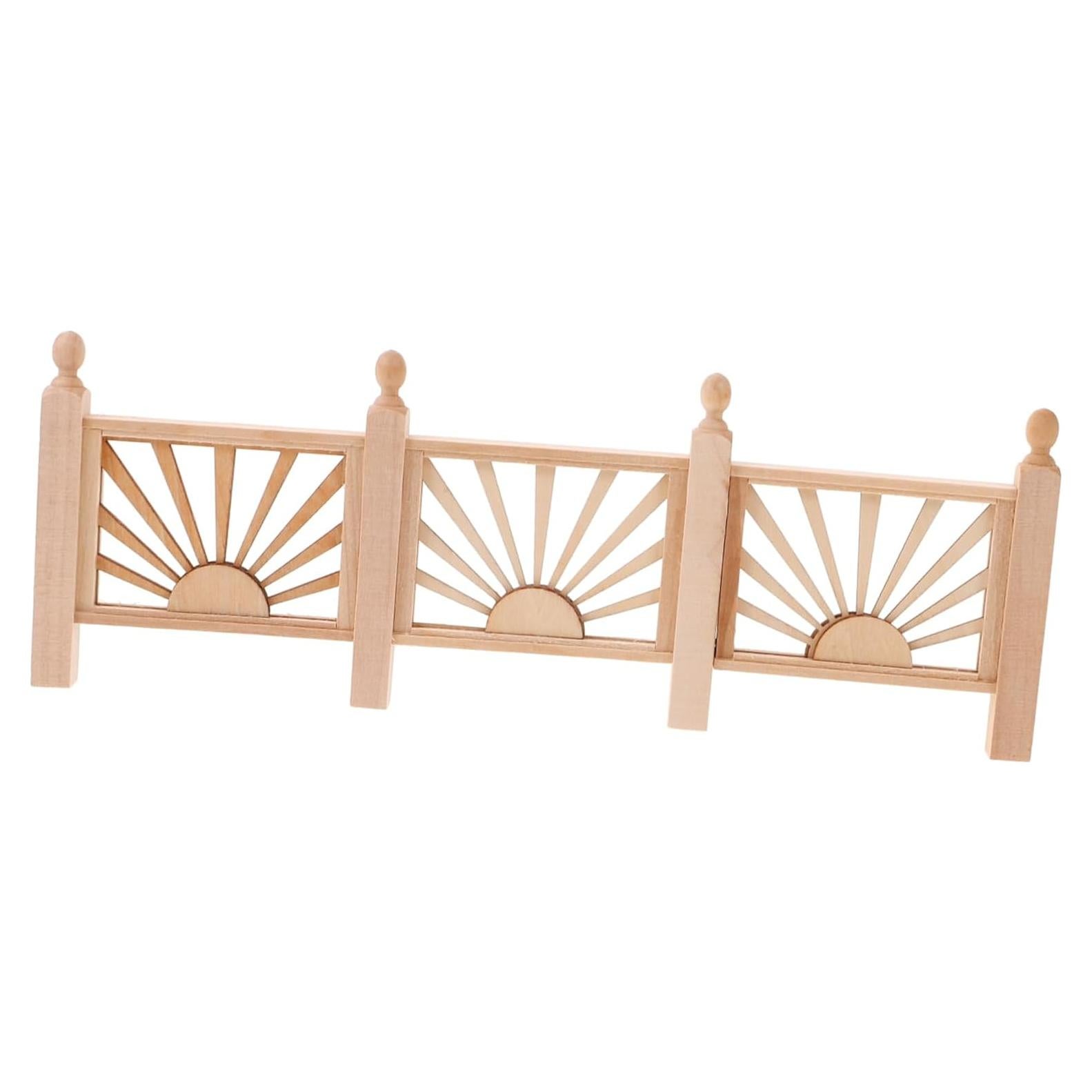 Barandilla Miniatura de Madera Healifty 23x8 cm para Manualidades