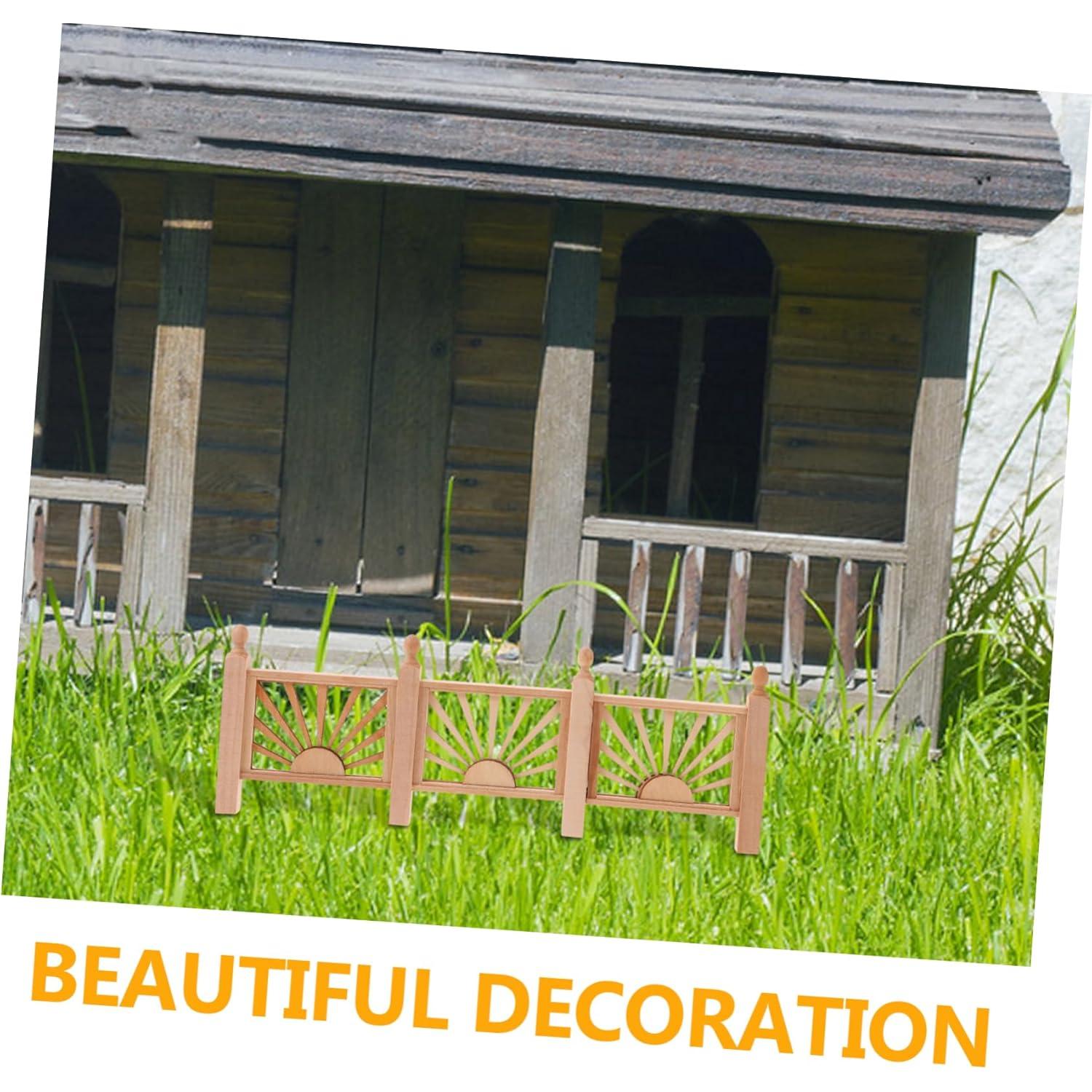 Barandilla Miniatura de Madera Healifty 23x8 cm para Manualidades