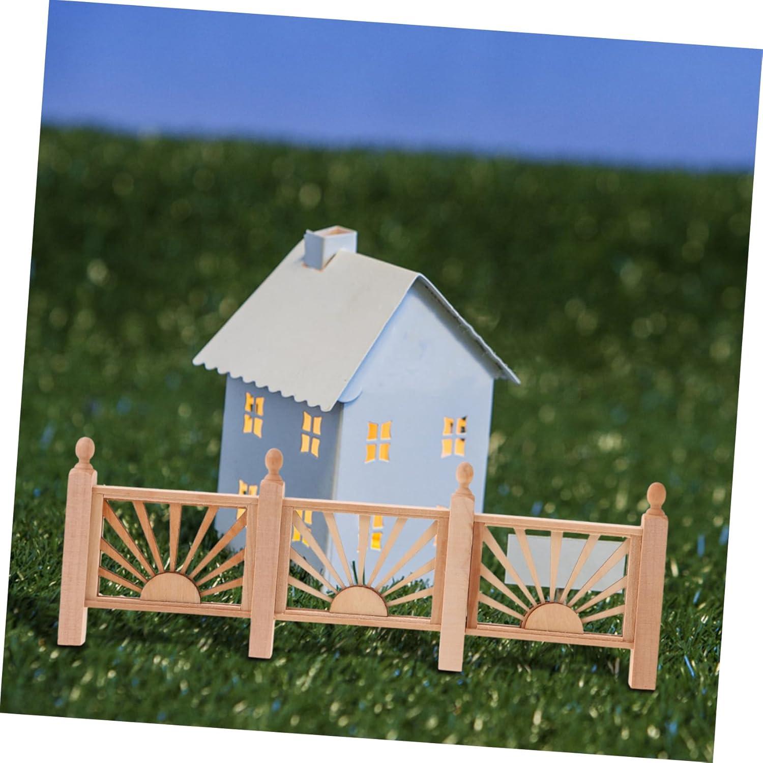 Barandilla Miniatura de Madera Healifty 23x8 cm para Manualidades