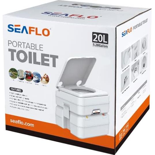 Inodoro Portátil SEAFLO 20L Multifuncional para Camping