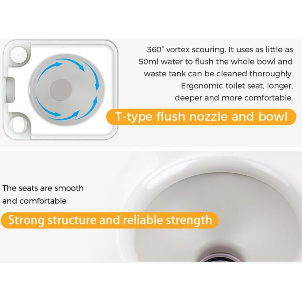 Inodoro Portátil SEAFLO 20L Multifuncional para Camping