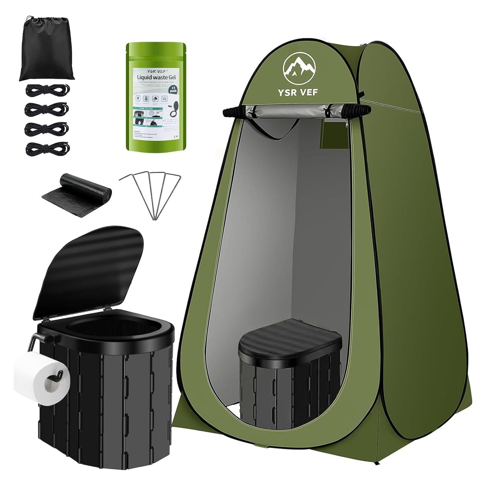 Inodoro Portátil YSR VEF con Carpa de Privacidad Plegable