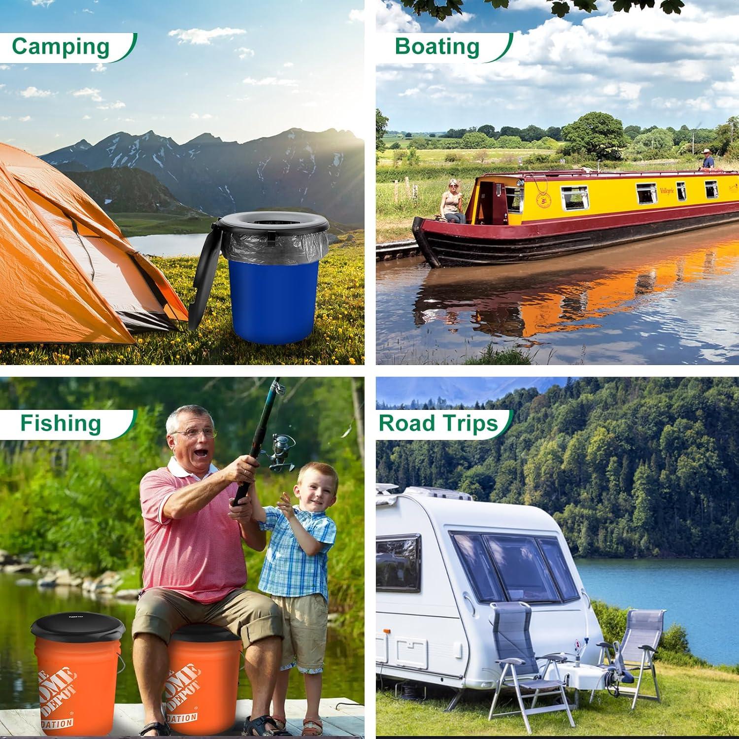 Asiento de Inodoro PAHTTO para Cubo de 19L con Cojín