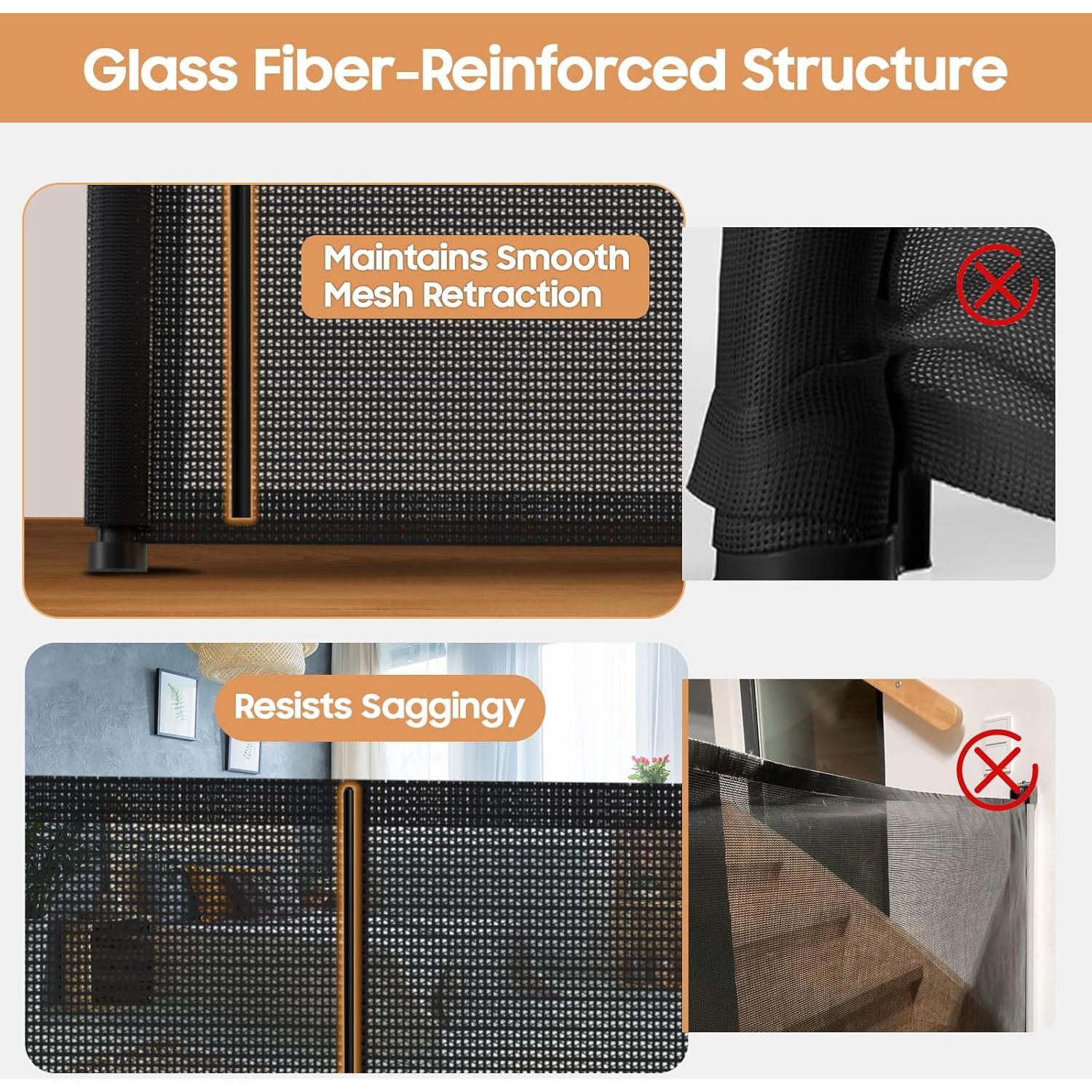 Puerta Retráctil para Bebés y Mascotas Pravoluxmax 42x160 cm