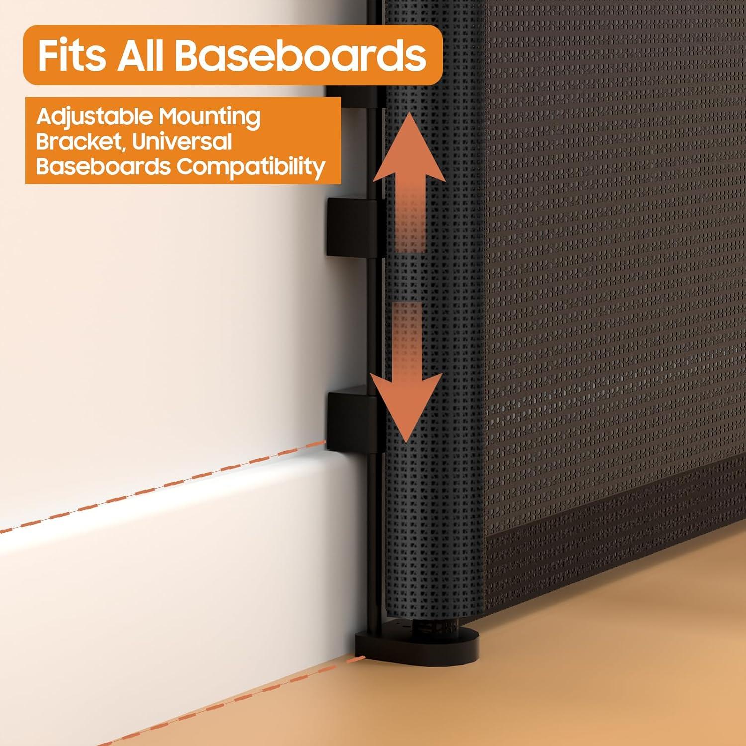 Puerta Retráctil para Bebés y Mascotas Pravoluxmax 42x160 cm