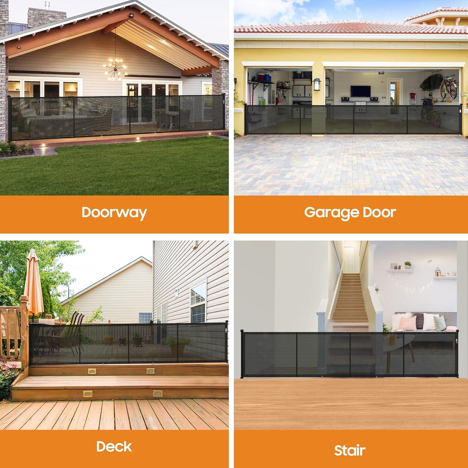 Puerta Retráctil para Bebés y Mascotas Pravoluxmax 42x160 cm