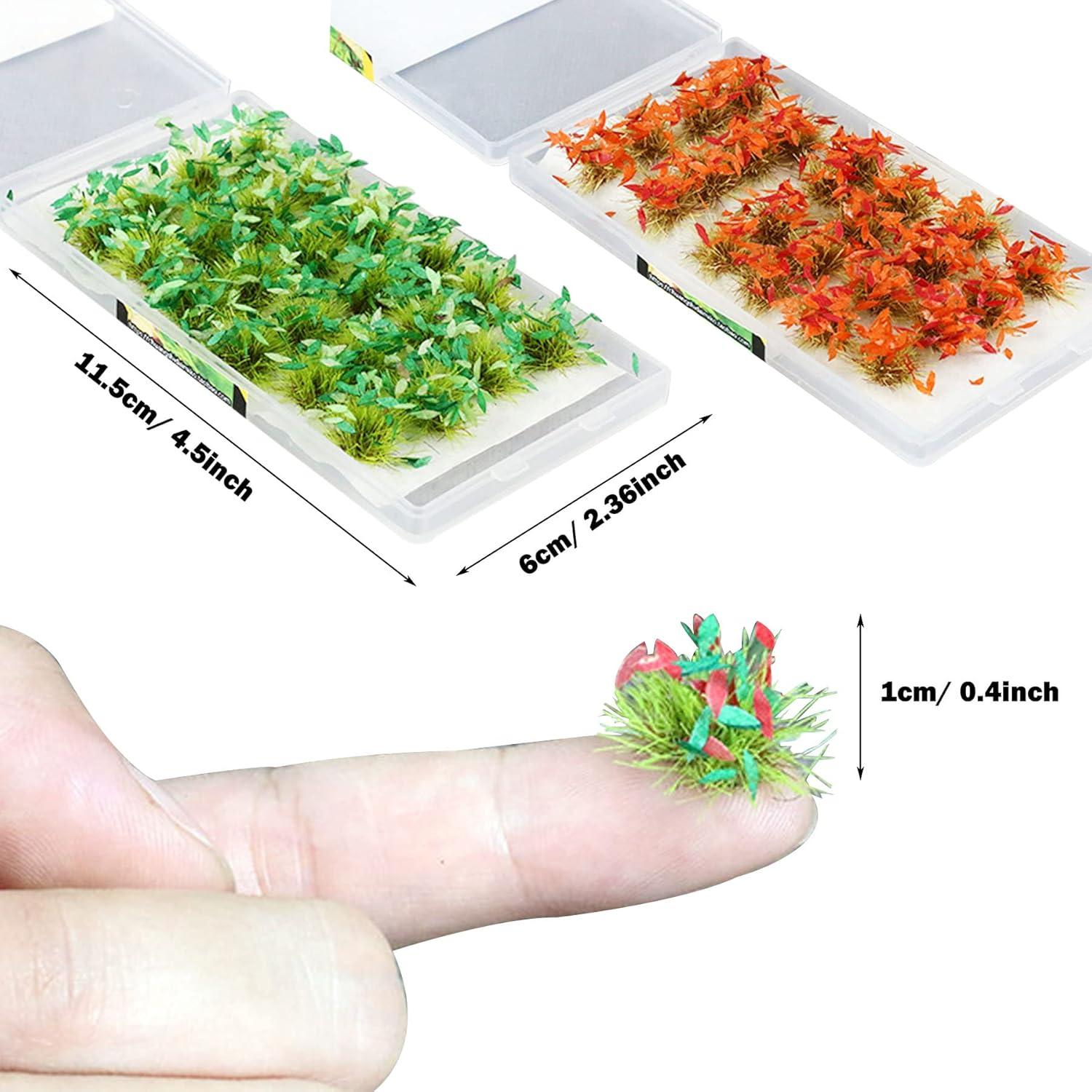 Woohome 48 PCS Tufts de Hierba Estática para Dioramas 10mm