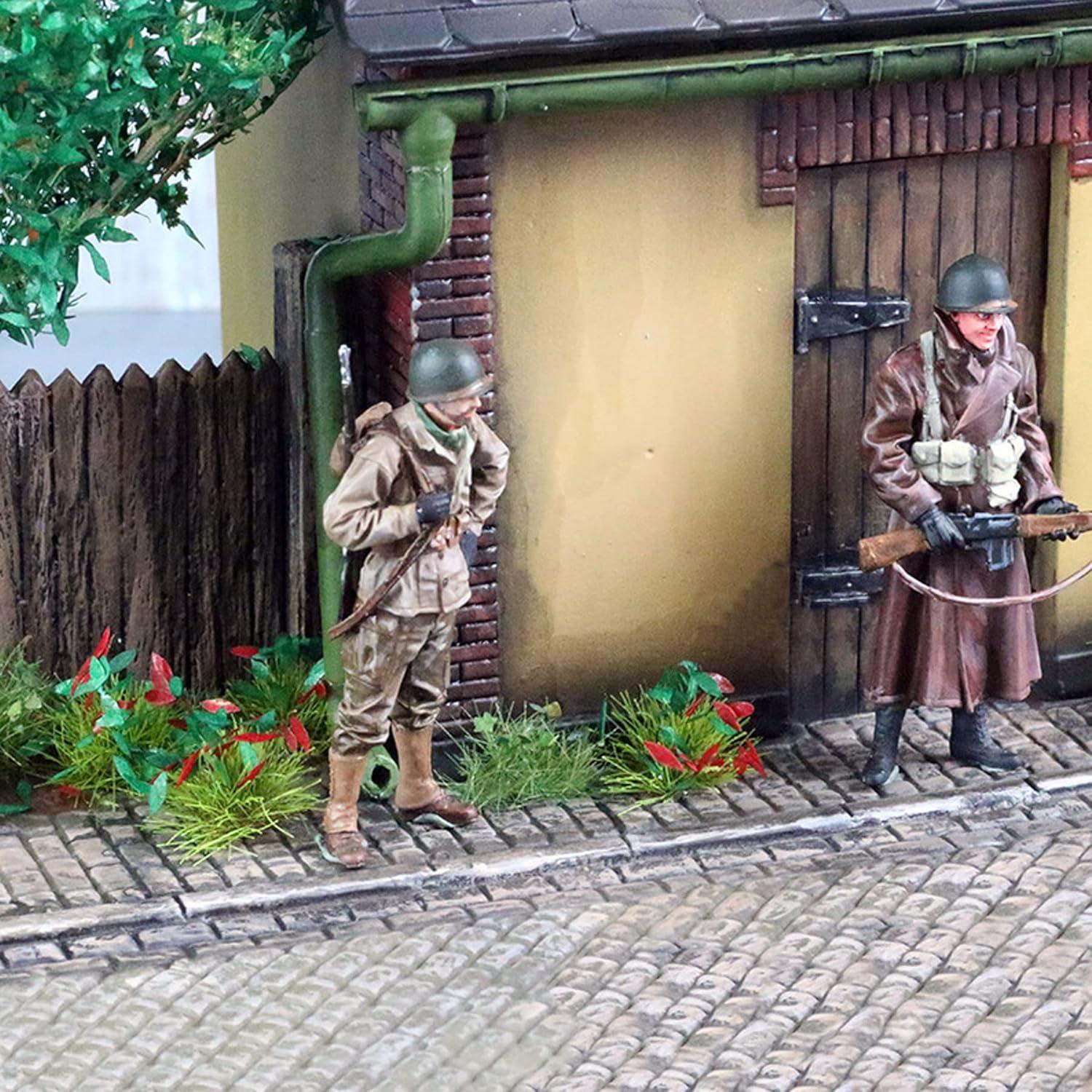 Woohome 48 PCS Tufts de Hierba Estática para Dioramas 10mm