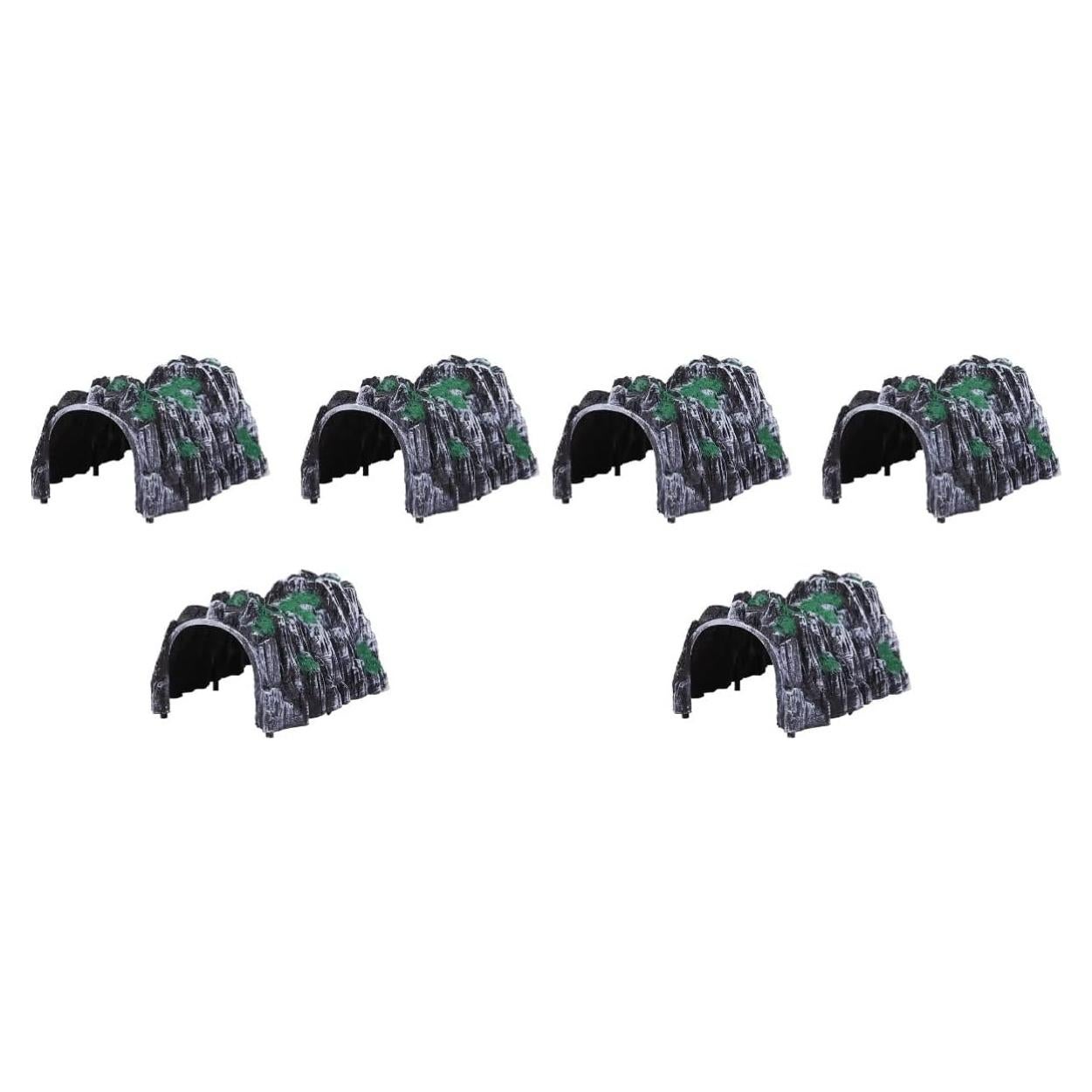Toyvian 6 Pieces Model cave Model Train Tunnel Sand Table Model Scenery Train Railway
