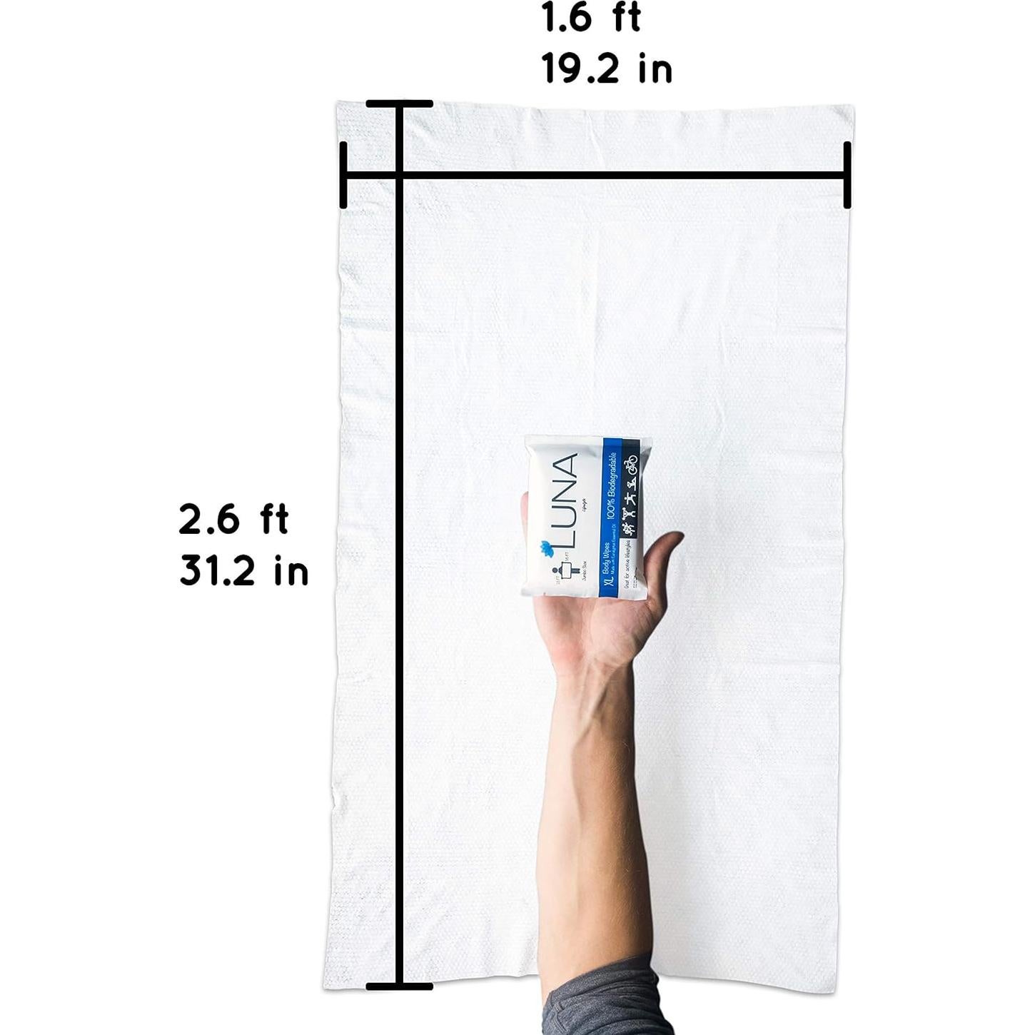 Toallitas Corporales Luna XL Húmedas Sin Fragancia - 10 Pzas