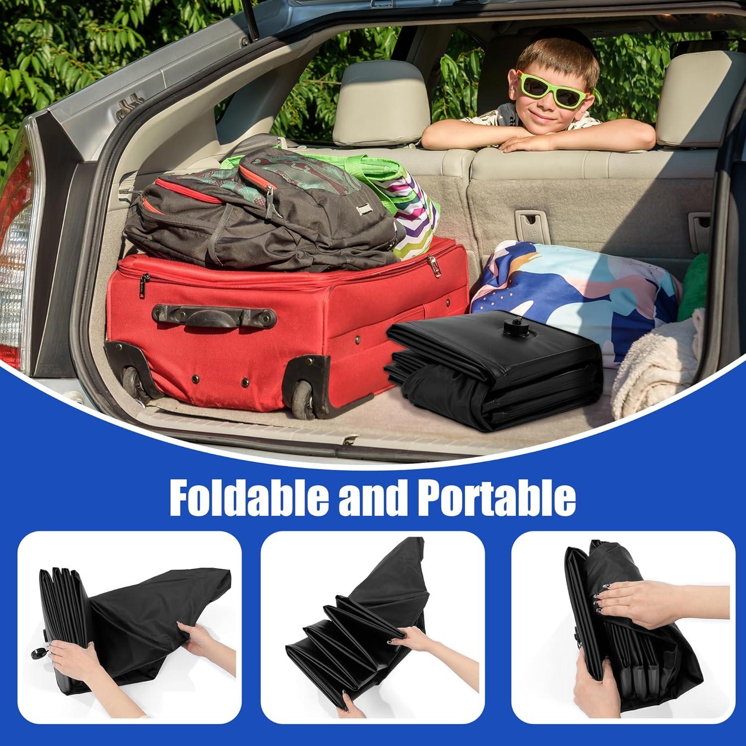 Base de Ducha Portátil MABOZOO 104x104 cm Plegable con Drenaje