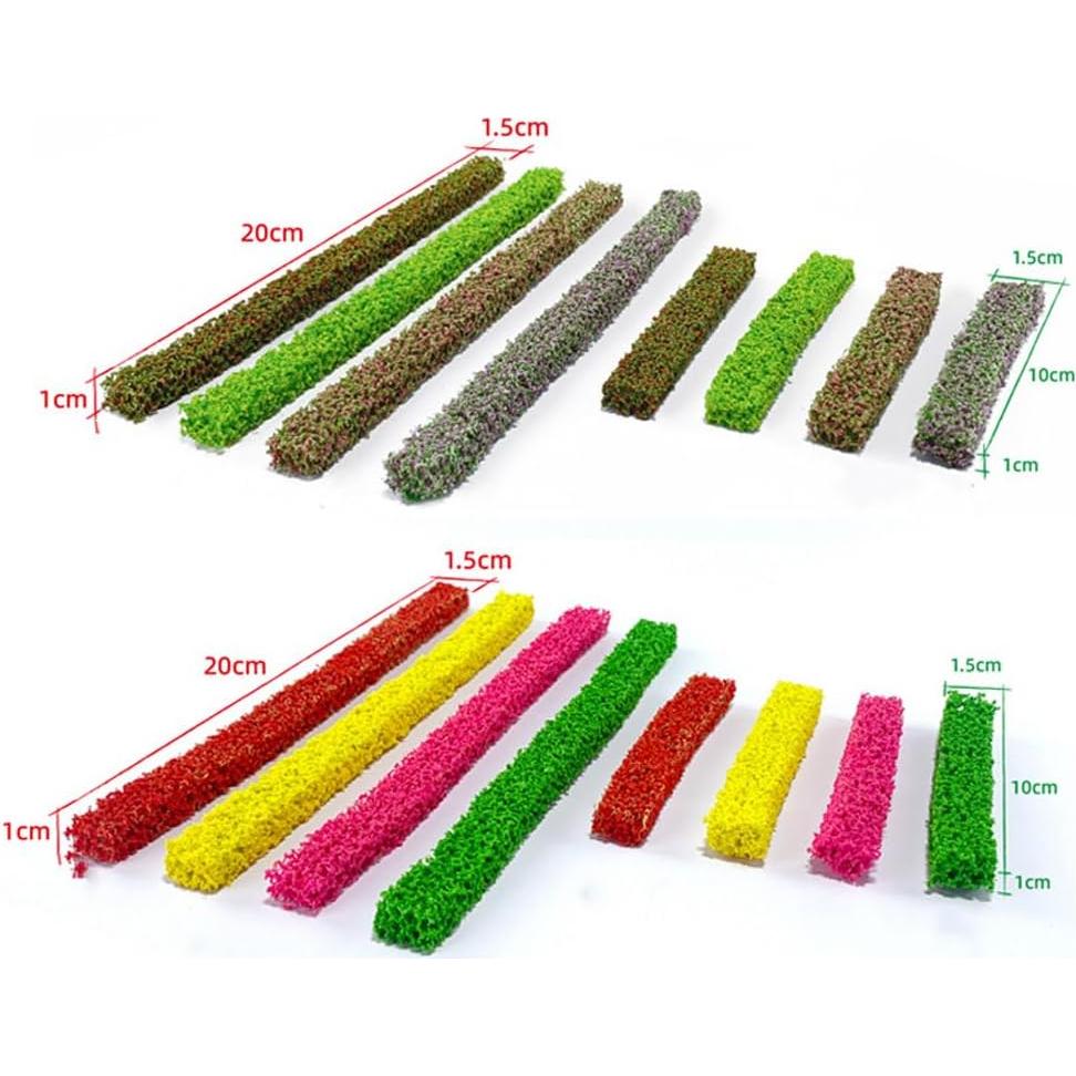 Tiras de Arbustos Miniatura UCCKEYI 10x1.5cm 4Pcs