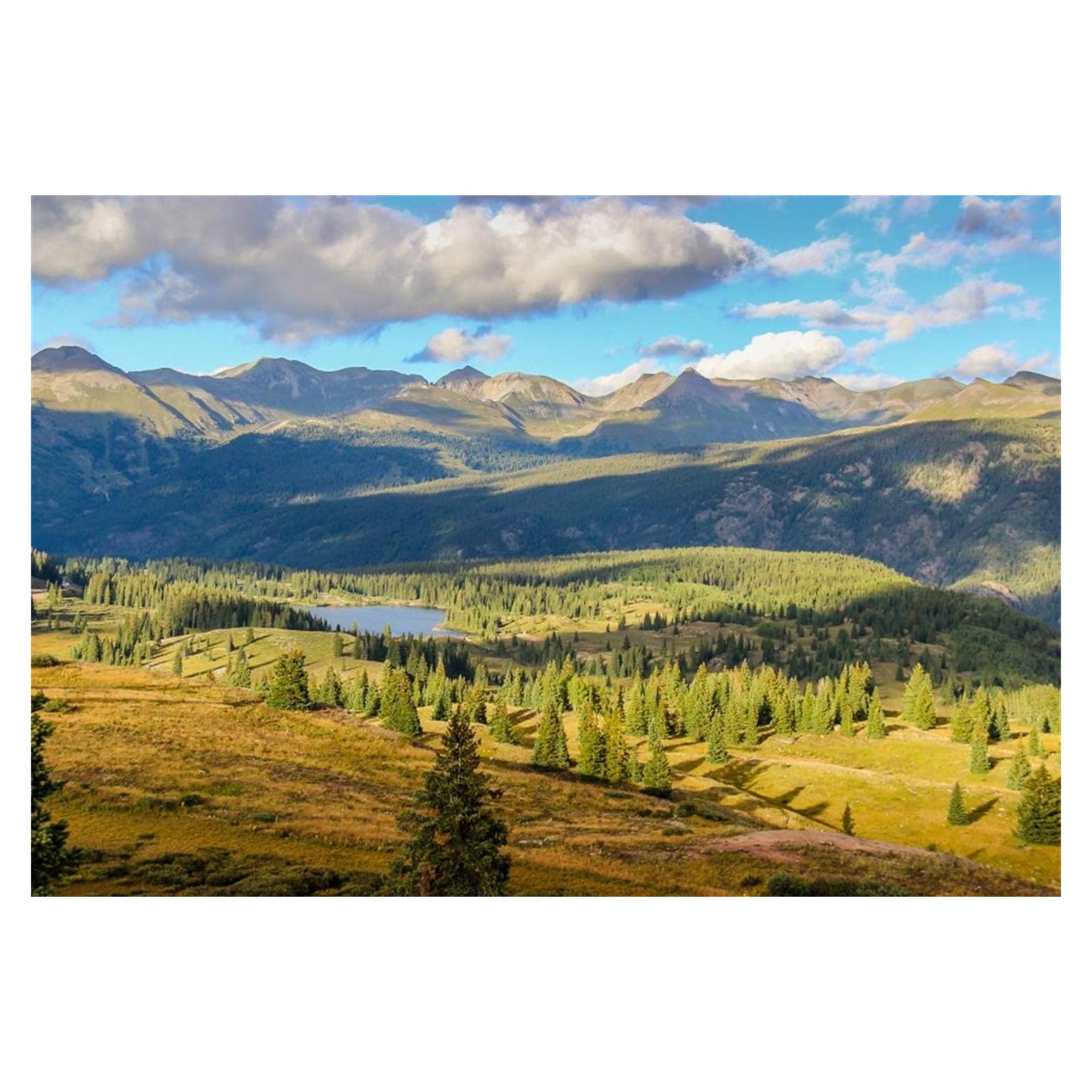 Fondo Fotográfico Vinilo Laeacco 3x2m Montaña Nubes