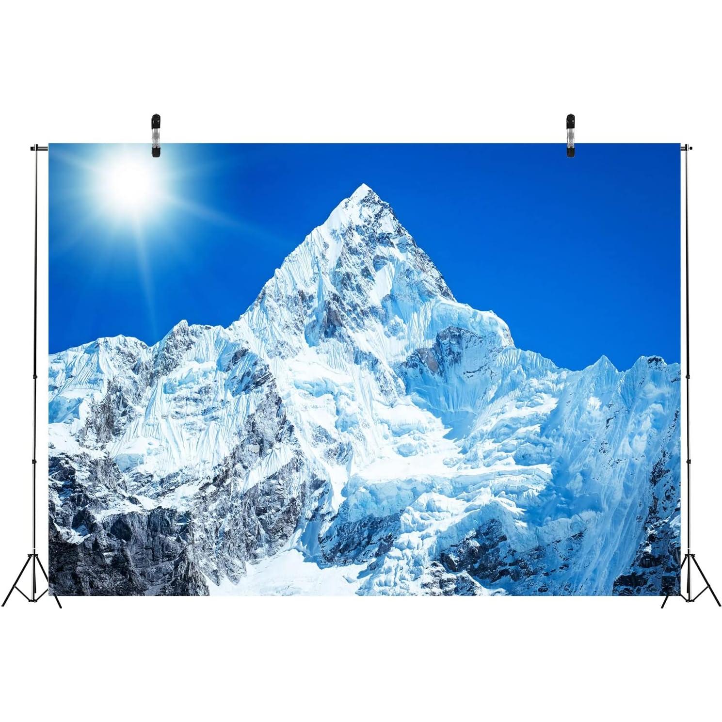 BELECO Fondo de Tela 2.1x1.5m Montaña de Hielo Nepal