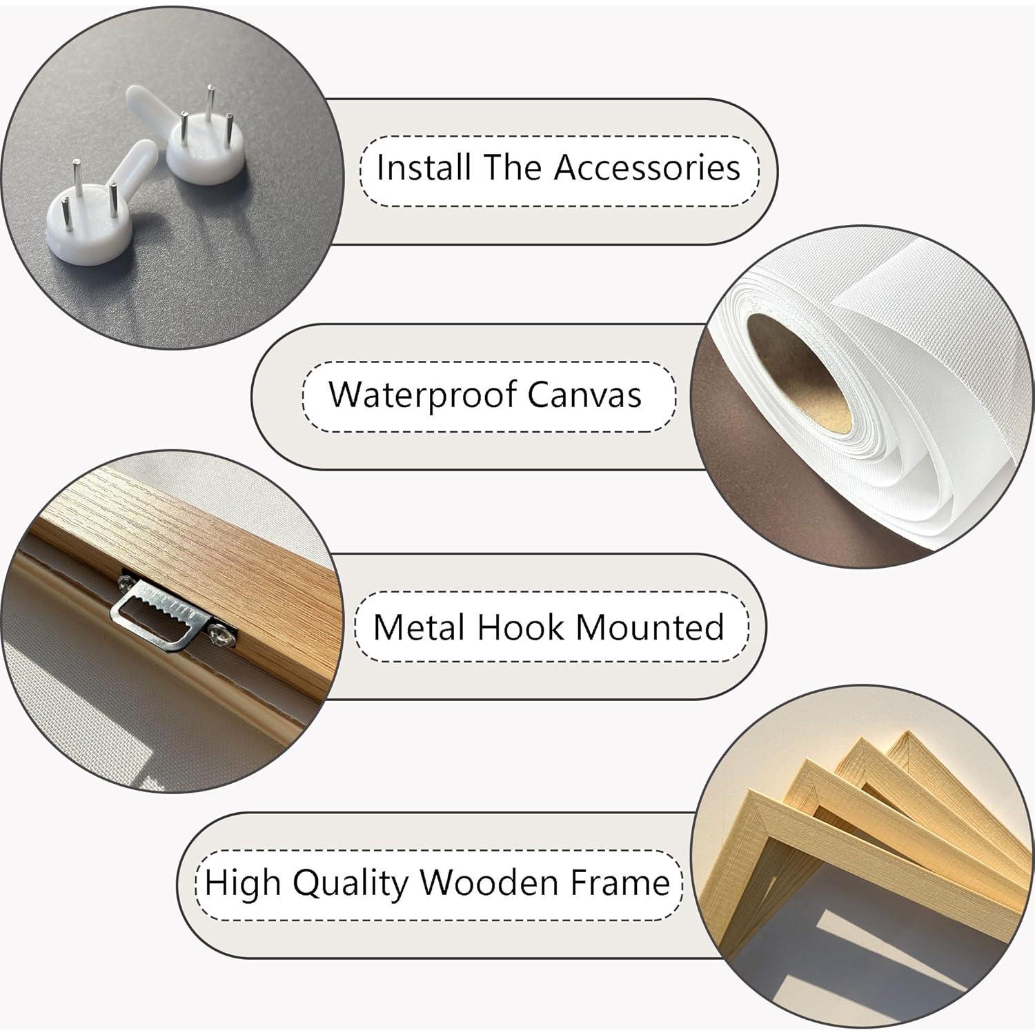 Arte de Pared Lienzo Montaña Rústica 50,8x101,6cm Vintage