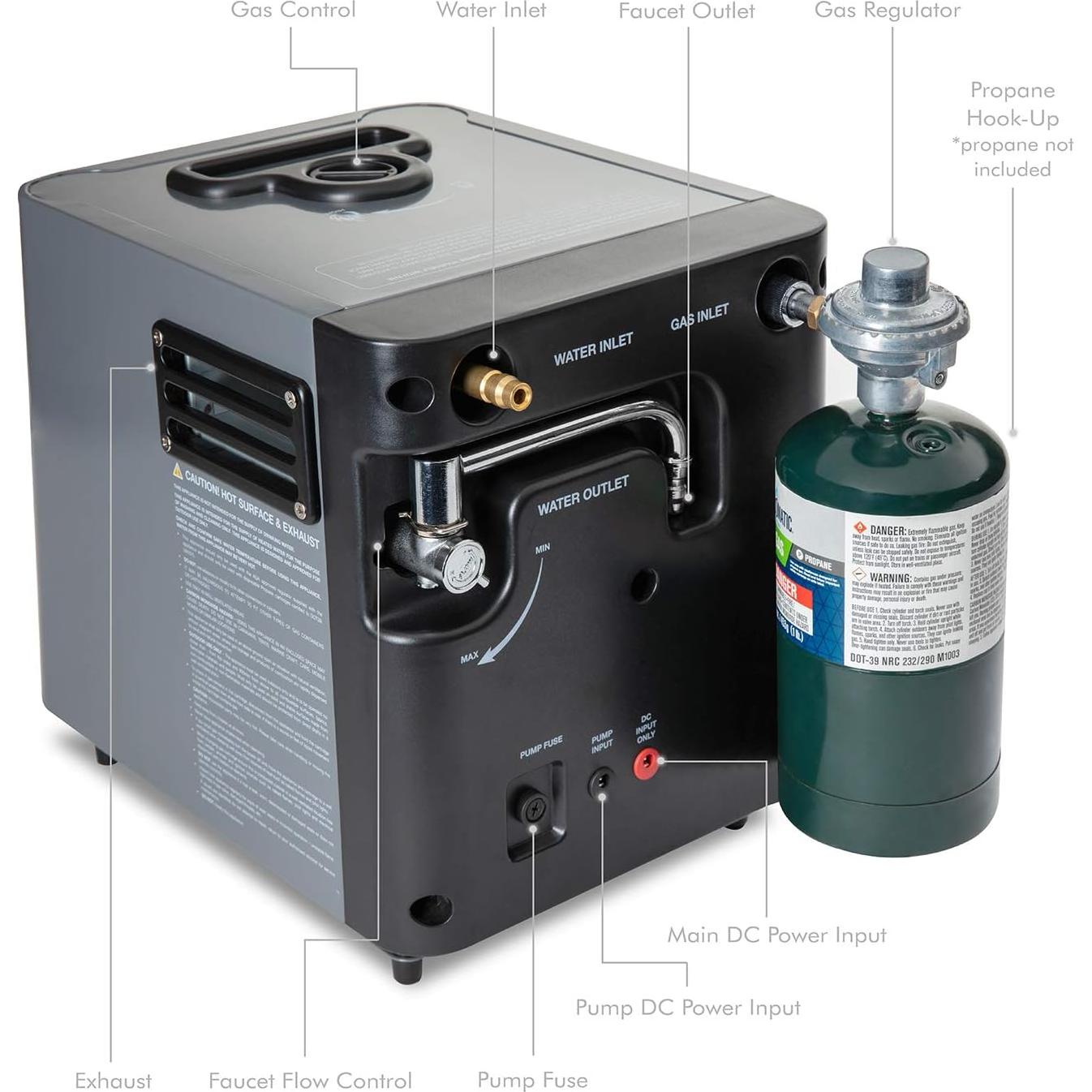 Calentador de Agua Portátil Hike Crew – Ducha Compacta 12V