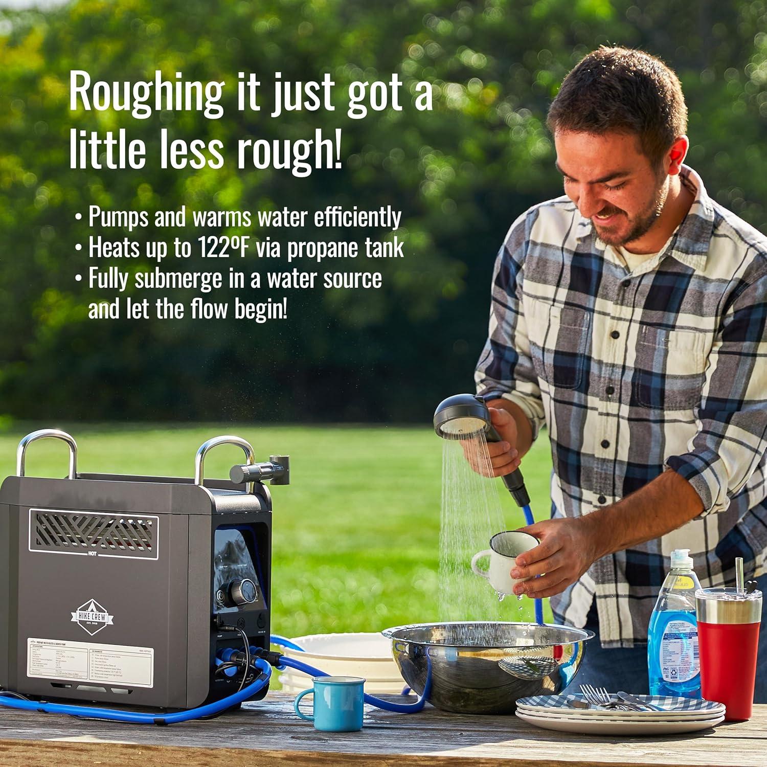 Calentador de Agua Propano Hike Crew 9,01 kg Portátil