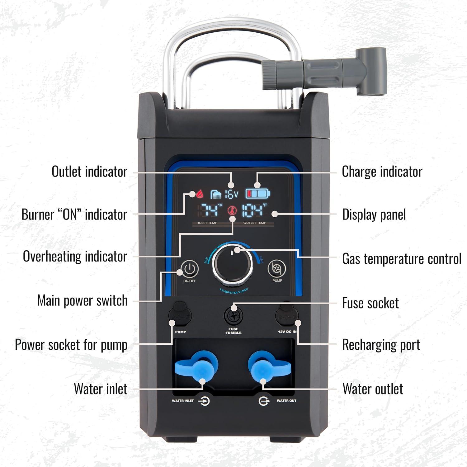Calentador de Agua Propano Hike Crew 9,01 kg Portátil