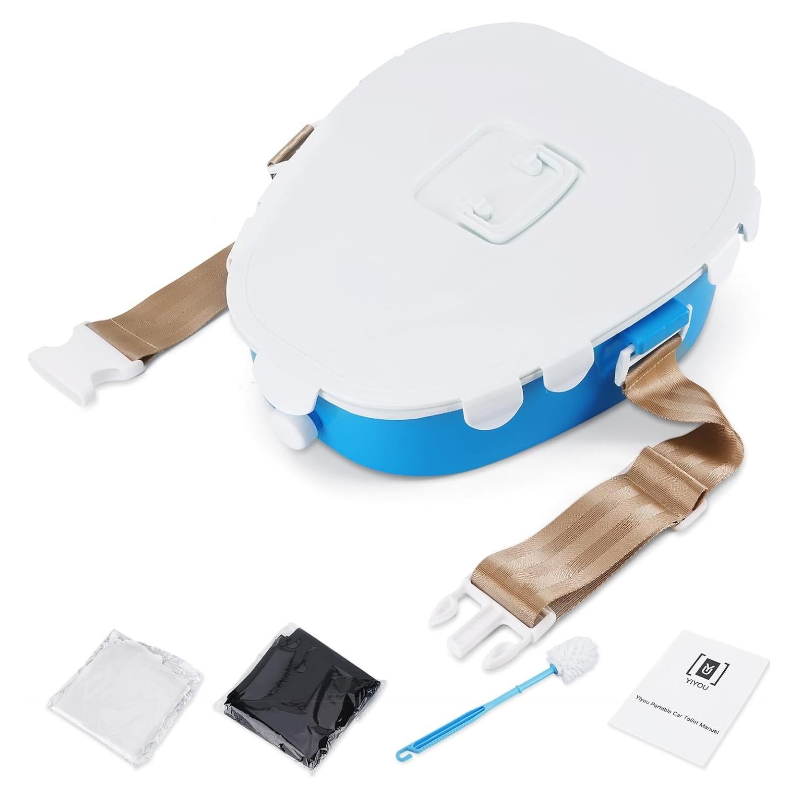 Inodoro Portátil YQJ para Automóvil 38x30 cm Azul