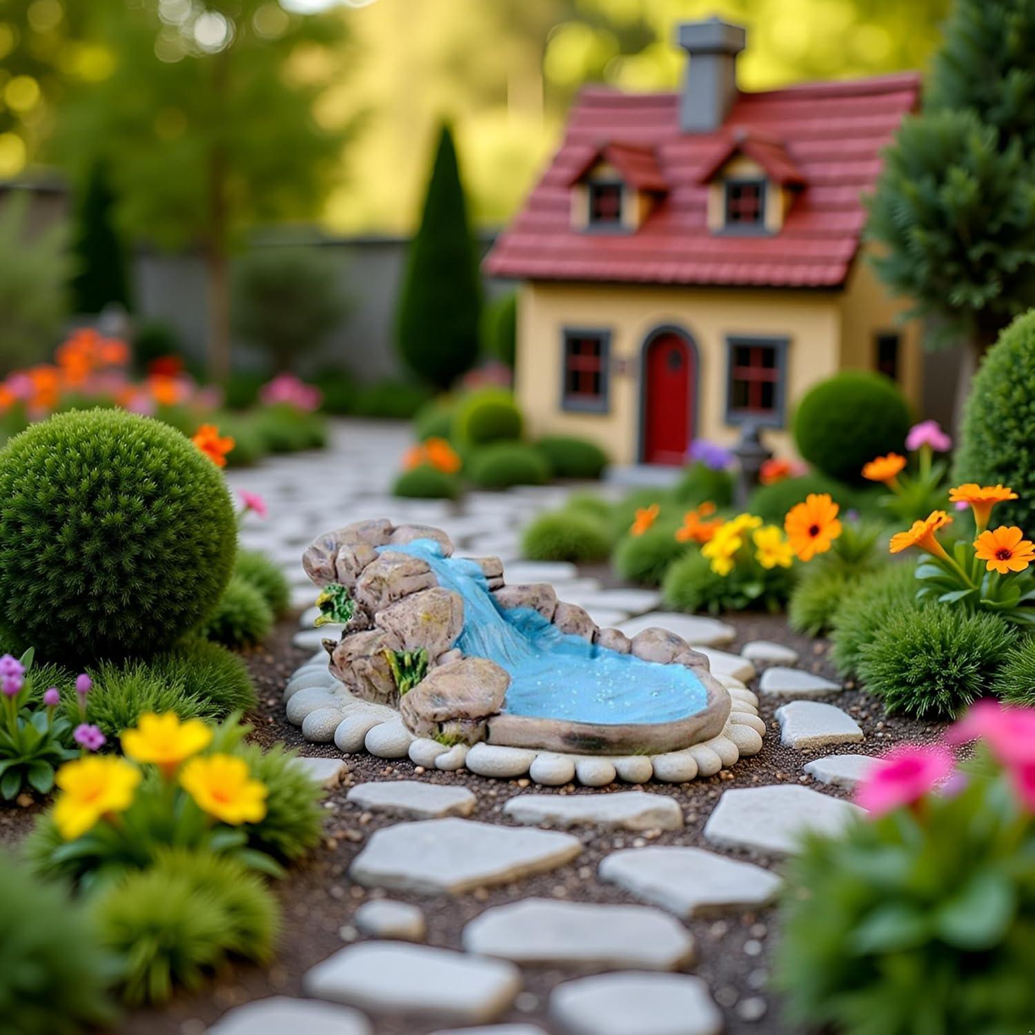 Adorno de Jardín de Hadas Jinshining Azul 2.54cm Decoración