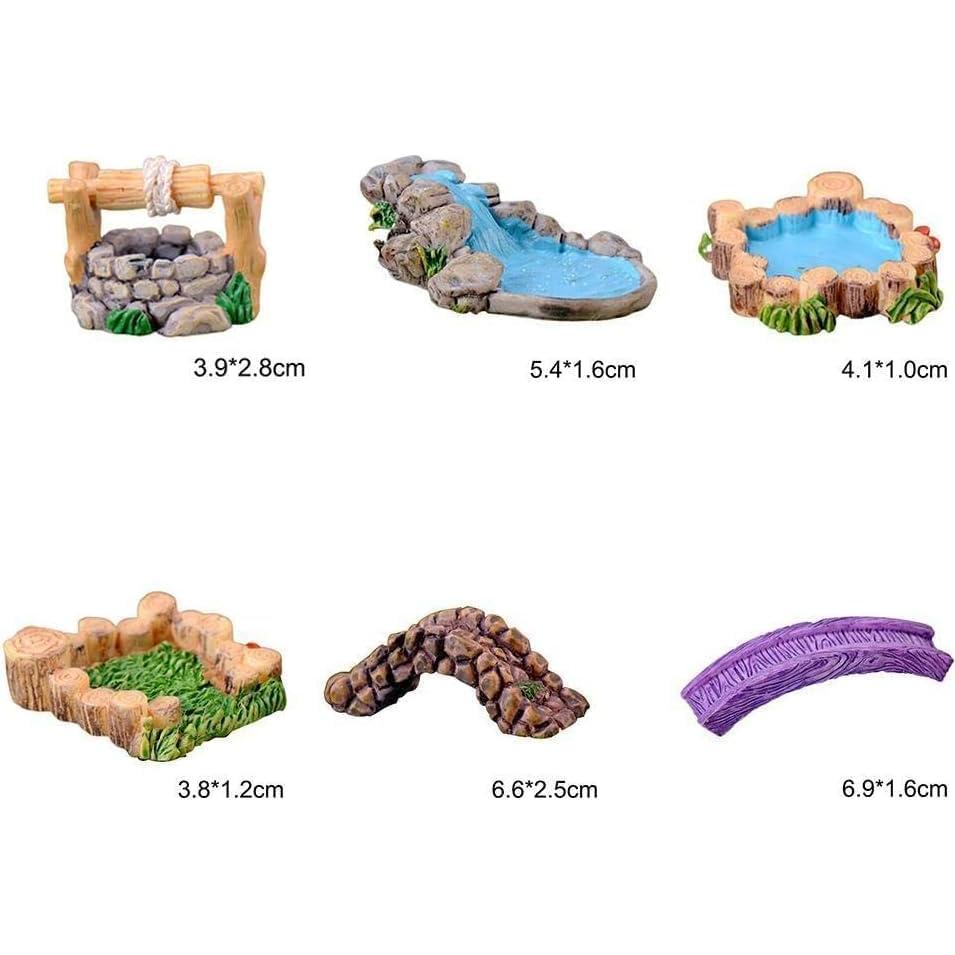 Adorno de Jardín de Hadas Jinshining Azul 2.54cm Decoración