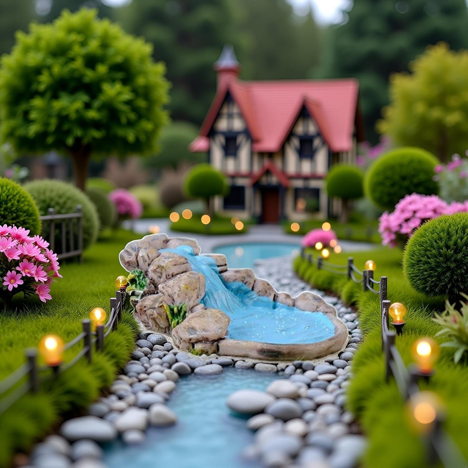 Adorno de Jardín de Hadas Jinshining Azul 2.54cm Decoración