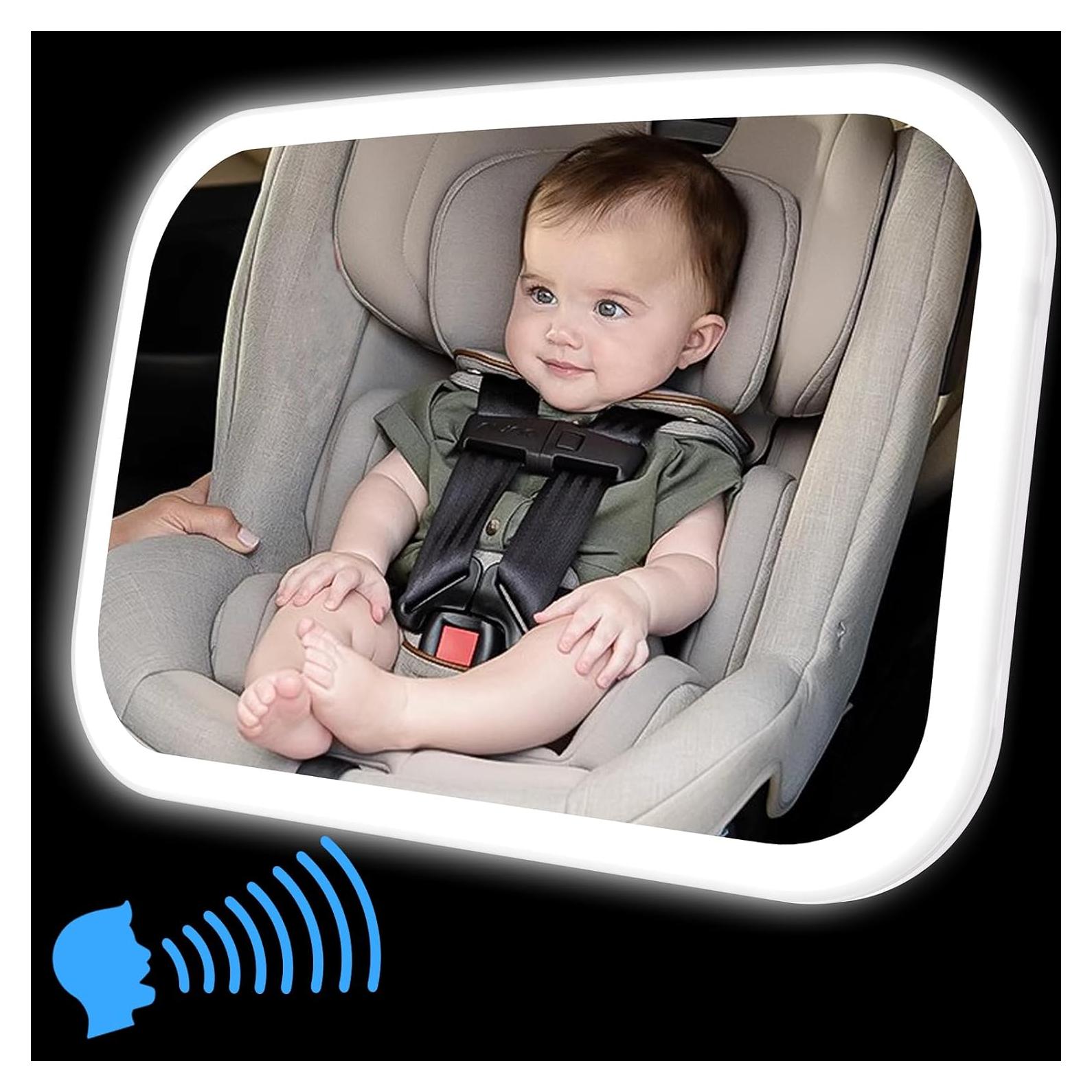 Espejo de Coche para Bebé LeeWent SK2303 con Luz USB